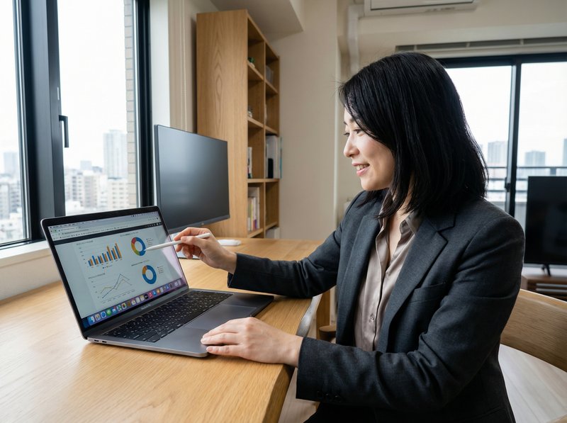 WEBマーケターとして動務する日本人女性