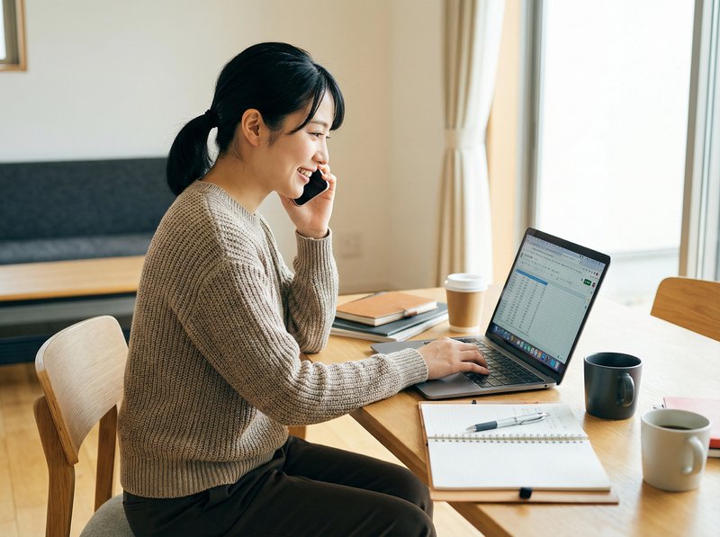 副業・複業をこなす日本人女性